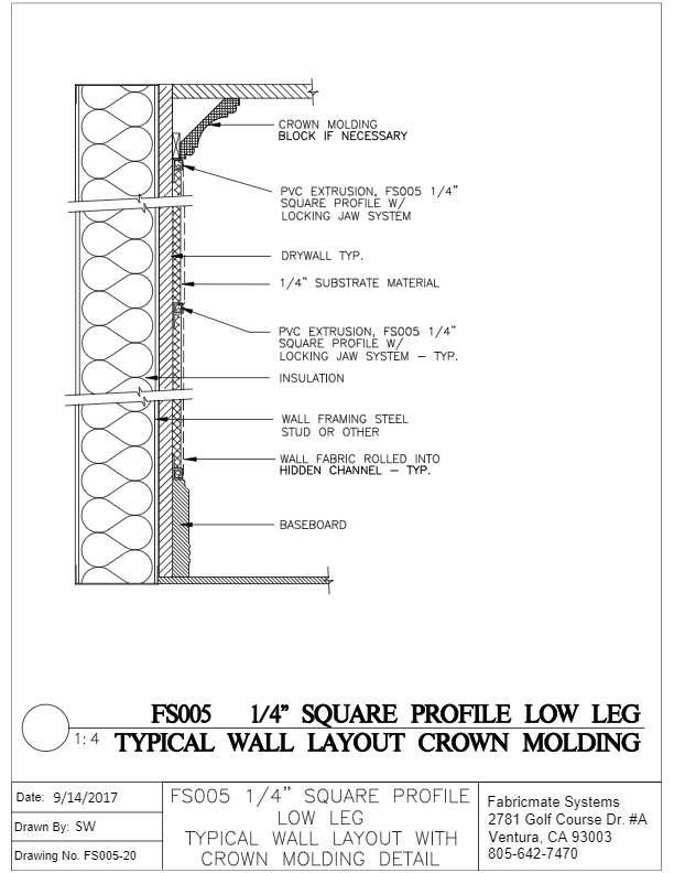TYPICAL WALL LAYOUT WITH CROWN - FS005-020